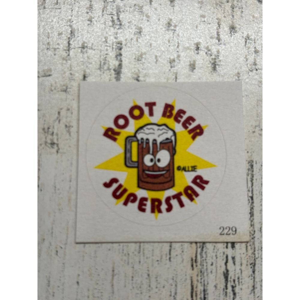 Scratch & sniff happy Allie scented Sticker Matte Single Root Beer Superstar